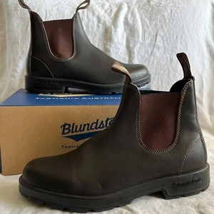 New in Box Blundstone Stout Brown Leather Chelsea Boots 500 - Picture 1 of 9