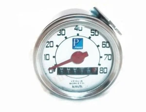 Velocímetro Vespa Classic White Face Vintage 80 Kph Speedo - Imagen 1 de 4