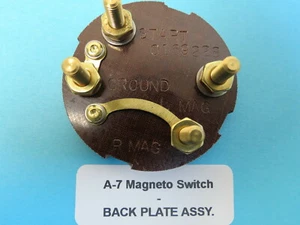 Type A-7 Mag Magneto Switch Replacement Backplate T-6 SNJ Piper Cub Stearman. - Picture 1 of 3