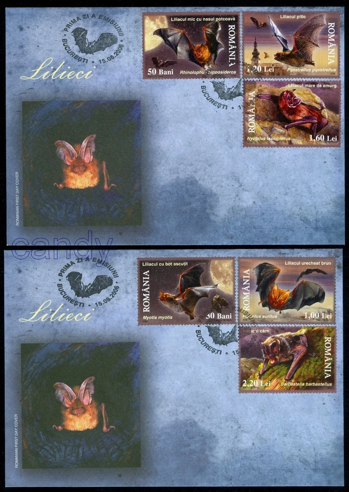 2006 Bats,Fledermaus,Chauve-souris,Murcielagos,Pipistrello,Romania,Mi.6105,FDC - Image 1 of 1