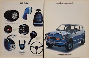 2p 1972 Honda Coupe Car Automobile Print Ad - Picture 1 of 1