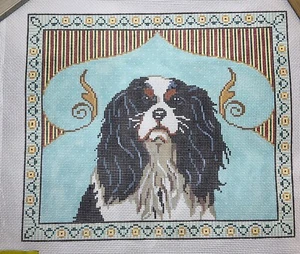 Needlepoint Inc Handpainted Canvas ‘English Spaniel’ 8255-C / 12 mesh - Picture 1 of 3