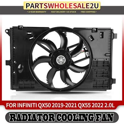 Conjunto de ventilador de refrigeración de radiador con motor sin escobillas para Infiniti QX50 2019-2021 QX55 Foto 1 de 4