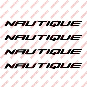 Nautique Decal NAUTIQUE Vinyl Stickers Wakeboard Surf Stickers Any Size - Foto 1 di 1