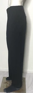 HAGGAR Premium Comfort Big Tall Classic Fit Pleat Stretch Cuff Black Pants 50W - Picture 1 of 14