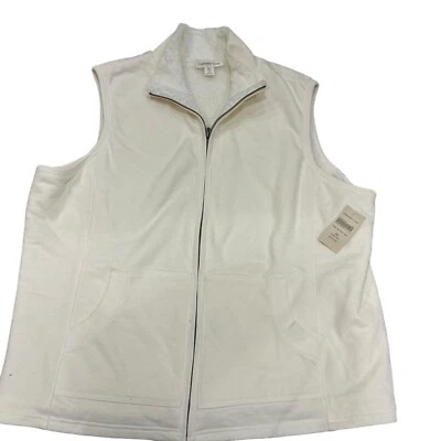 2 женских флисовых кармана на молнии цвета слоновой кости Christopher & Banks уютные 20–22 - Изображение 1 из 4