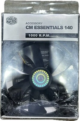 Cooler Master CM Essential 140 Case Fan 1000RPM 16dB 3-pin 61CFM 0.14A 140mm - Image 1 of 2