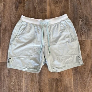 Lululemon Lizenz zum Trainieren Shorts Herren XL grün Reißverschlusstaschen ohne Futter sportlich - Bild 1 von 9
