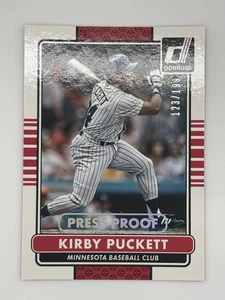 2015 Donruss #187 KIRBY PUCKETT .360 OB PERCENTAGE SP #123/199 - Picture 1 of 2