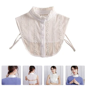 Fake Collar on The Black Ear Shirt Work Fashionable Detachable Dickey Faux - Imagen 1 de 12