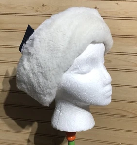 Ricardo B.H. nuevo con etiquetas Diadema blanca de piel sintética de oveja para esquí/resort O/S - Imagen 1 de 11