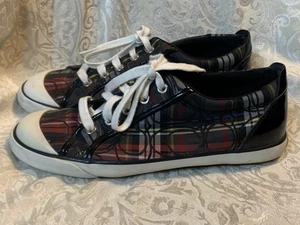 Coach Barrett Plaid Tartan Glitzer Lowtop Sneaker Schuhe Damengröße 9 - Bild 1 von 20