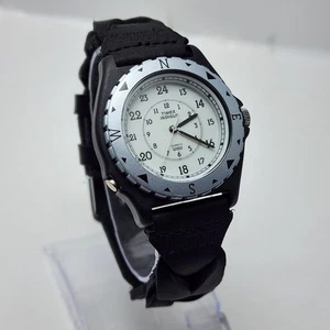 Vintage Timex Indiglo Black Tone WR 30M Quartz Analog Herrenuhr - Bild 1 von 11