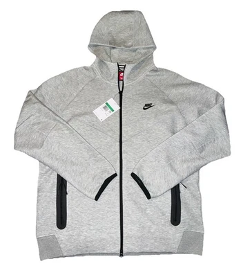 NIKE SPORTSWEAR TECH FLEECE SIZE XL WINDRUNNER HOODIE $145 NWT GRAY FB7921-063 - Image 1 of 4