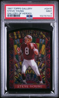 1997 Topps Gallery Gallery Of Heroes Steve Young #GH15 PSA 9 102787943 - Image 1 of 2