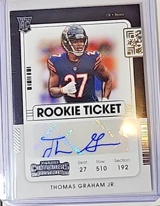 2021 Panini Contenders Thomas Graham Jr #250 Rookie Ticket Auto Bears - Bild 1 von 2