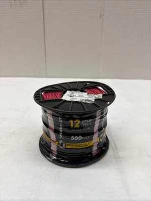 Southwire 12 AWG Solid Red THHN Wire 500 Feet on Spool BRAND NEW - Image 1 of 3