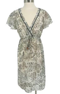 AMW-VN Damen Kleid geblümt Kurzarm Gr. M schwarz weiß - Bild 1 von 10