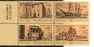 Scott 1440-1443 8¢ Historic Preservation MNH Free shipping in USA! - Picture 1 of 1