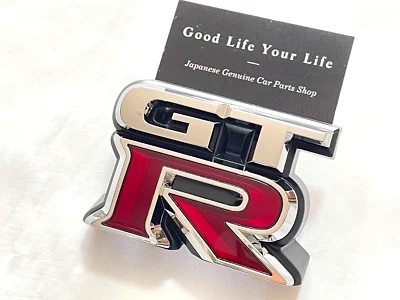 GT-R R35 GTR Front Grille Badge Emblem Nameplate Nissan Genuine OEM NEW JDM Japa Foto 1 de 4