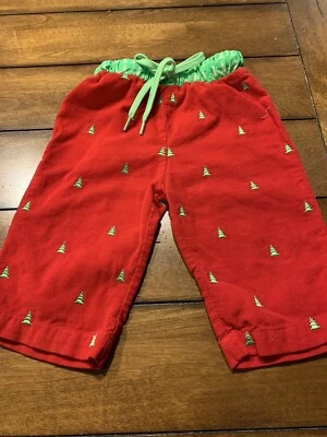 PANTALONES CORDEROY MUD PIE BEBÉ NIÑO NIÑA ÁRBOLES DE NAVIDAD ROJO Y VERDE 0/6 MESES A Foto 1 de 3