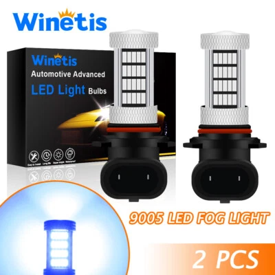 2x HB4 9006 92SMD Blue Projector LED Lamp DRL Fog Light Bulbs High Power 10000K - Image 1 of 4