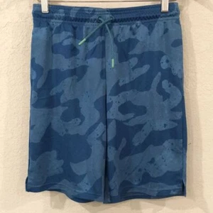 All In Motion Boys XL 16 Shorts Blue Camo Drawstring Pull On Activewear Athletic - Picture 1 of 6