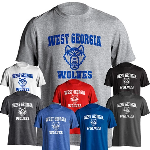 University of West Georgia UWG Wolves Distressed Retro Logo Short Sleeve T-Shirt Cover