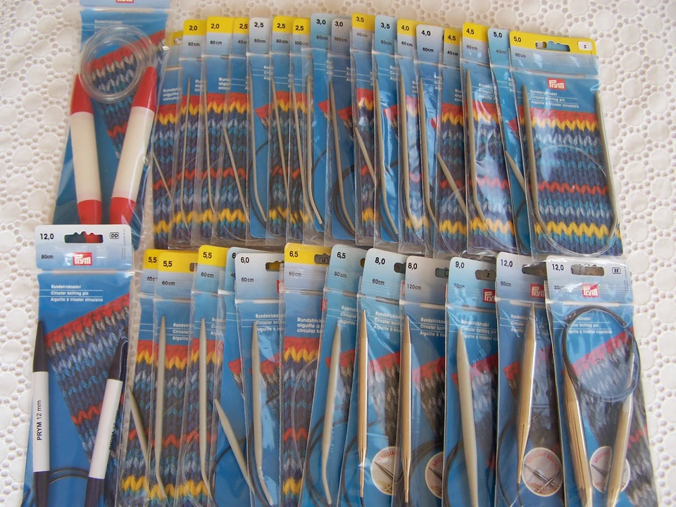 Prym / INOX Rundstricknadeln 2,0 - 20,0 mm / 40cm bis 120cm  - ABVERKAUF - - Bild 1 von 1