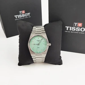 Tissot PRX 40mm Mint Green Dial Quartz Men's Calendar Watch T137.410.11.091.01 - Picture 1 of 8