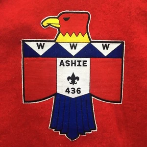 Vtg 70s Boy Scouts of America Official Jacket Shirt Size 44 L Red BSA Wool Nylon - Picture 1 of 8
