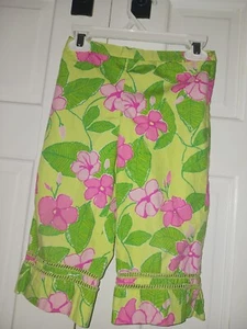 Lilly Pulitzer Girls Flower Hawaiian Lei Pattern Shorts Sz 6 Leis - Picture 1 of 6