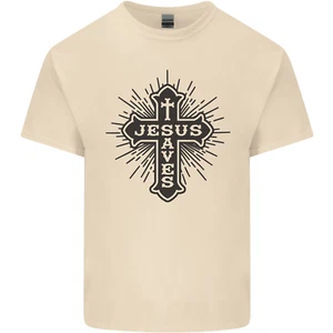 Camiseta Top Jesus Saves Cross Cristiano Cristiano Para Hombre Algodón - Imagen 1 de 13