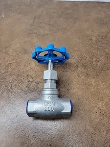1/2" Gate Valve Inline 200 PSI CF8M Female to Female f/f stainless steel - Picture 1 of 6
