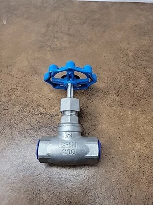 1/2" Gate Valve Inline 200 PSI CF8M Female to Female f/f stainless steel - Image 1 of 4