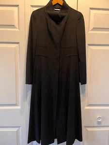 Cappotto lana Max Mara collo ad imbuto nero taglia 8 - Foto 1 di 9
