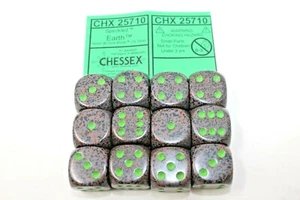 Chessex Dice 16mm D6 (12 Dice) Speckled Earth CHX25710 - Picture 1 of 1