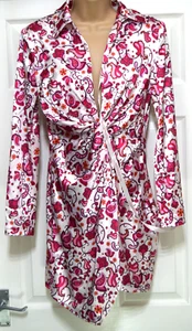 NWT Missguided size 8 shirt style wrap dress - Picture 1 of 4