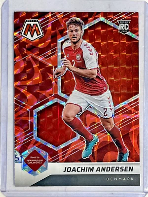 2021-22 Mosaic FIFA Road To World Cup Joachim Anderson Red Mosaic Prizm RC #152 - Image 1 of 2