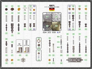 Teile von; 01M325105 ; 01M325105F ; 01M325283A ;von Automatikgetriebe 01M/N/P VW - Picture 1 of 22