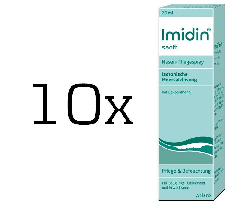 ARISTO PHARMA GMBH 10x IMIDIN sanft Nasen Pflegespray 20 ml, PZN 00023863