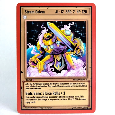 Steam Golem 065/150 Epic Ward Trading Card Game TCG 1st Edition Generation 2 NM - Image 1 of 2