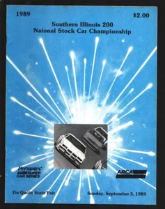 Sports Pub: Du Quoin State Fair Speedway ARCA Auto Race Program 9/3/1989-Driv... - Picture 1 of 1