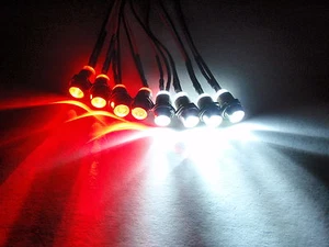 RC LED Light Kit, 4 White 4 Red 5mm for HPI Savage Flux slash hobao Arrma w/9v - Picture 1 of 7