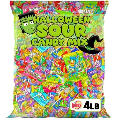 Sour Candy Bulk Variety – 4 Pounds -Halloween Individually Wrapped –...  - Image 1 of 4