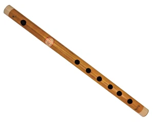 Handmade Natural Bamboo Bansuri Flute 14" Indian Woodwind Instrument B Scale - Picture 1 of 6