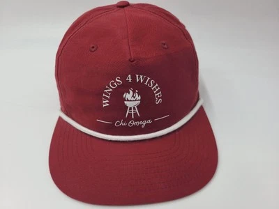 Chi Omega Alas 4 Deseos Cuerda Richardson Snapback Sombrero Gorra Hermandad Fraternidad Foto 1 de 4