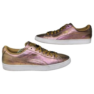 Zapatos Puma Para Hombre 10.5 Púrpura Dorado Metálico Holográfico Brillante Parte Superior Baja Irridiscente - Imagen 1 de 12