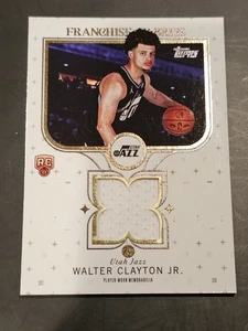 2025-26 Topps #FF-WC Walter Clayton Jr RC Franchise Fabrics Rookie Patch Jazz - Picture 1 of 3