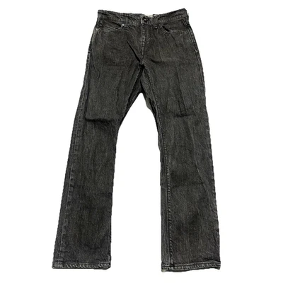 Volcom Men Jeans 29x29 Black Denim Kinkade Regular Straight Logo - Image 1 of 4